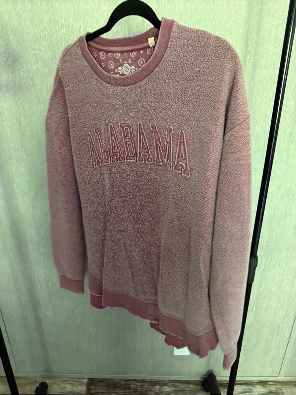 Alabama Crewneck Fleece Pullover - Dusty Mauve